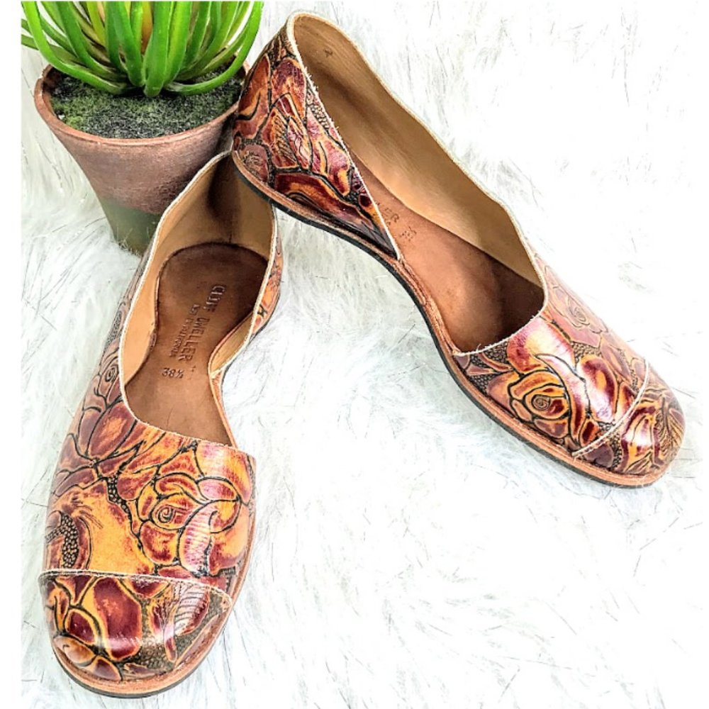 Cliff Dweller Norma Red Stamped Rose EU 38.5, US 8